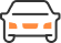 Auto Accident  black and orange icon