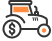Truck Accident black and orange icon
