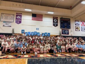 Group of high school students in the gym of Terre Haute North High School