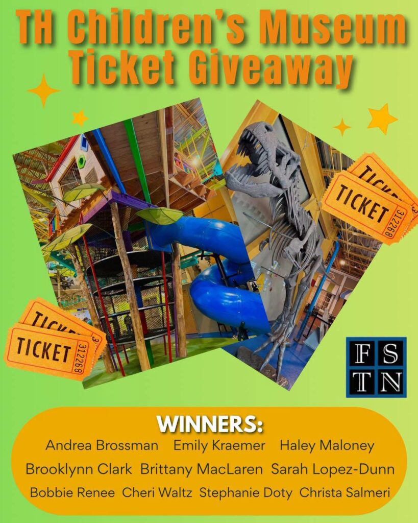 Fleschner, Stark, Tanoos & Newlin Terre Haute Children's Museum ticket giveaway winners